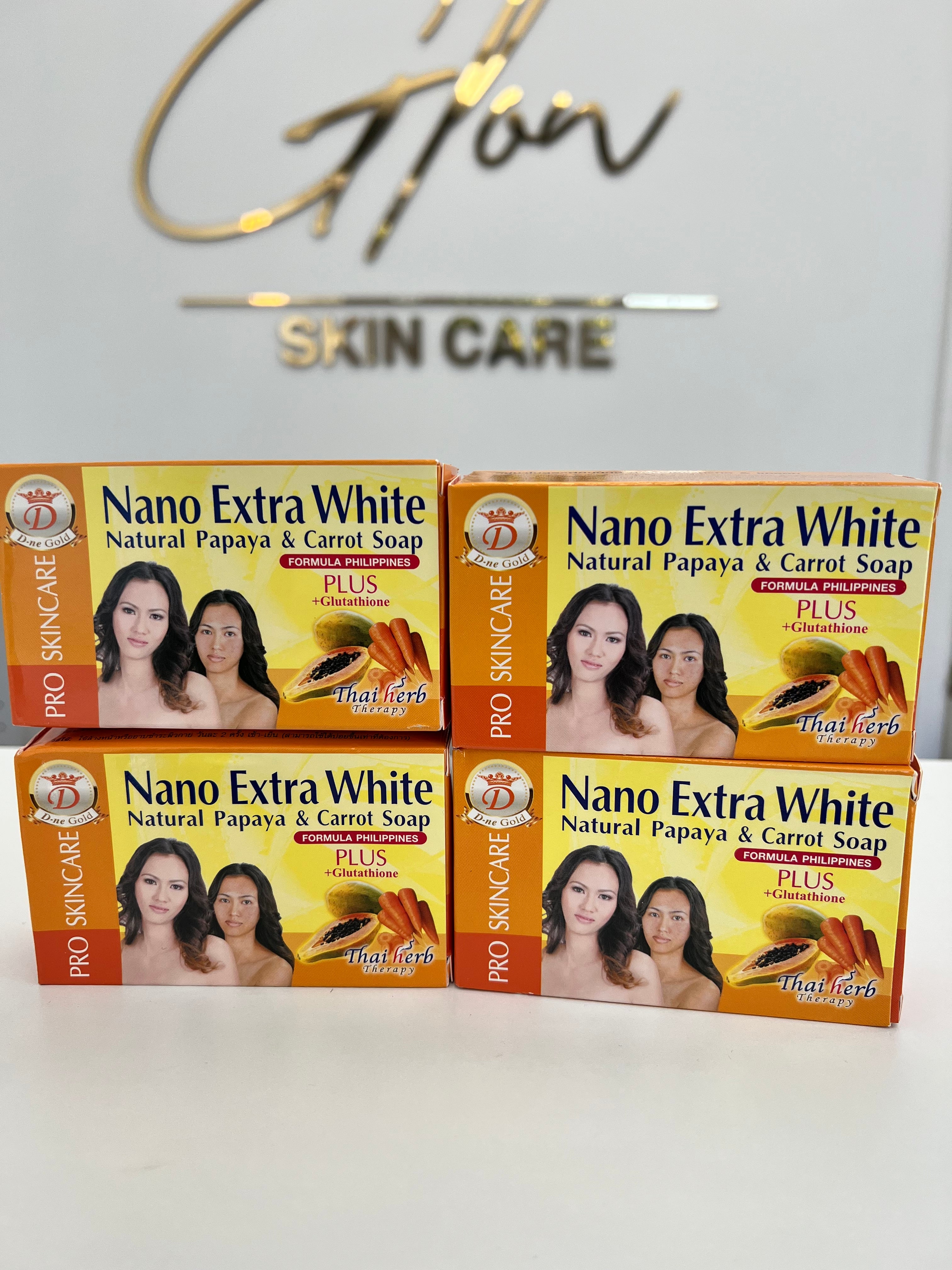 nano extra white soap plus glutathione Shower Cream +Plus  MamaTega NANO EXTRA WHITE SOAP 